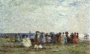 Eugene Boudin Bathers on the Beach at Trouville China oil painting reproduction